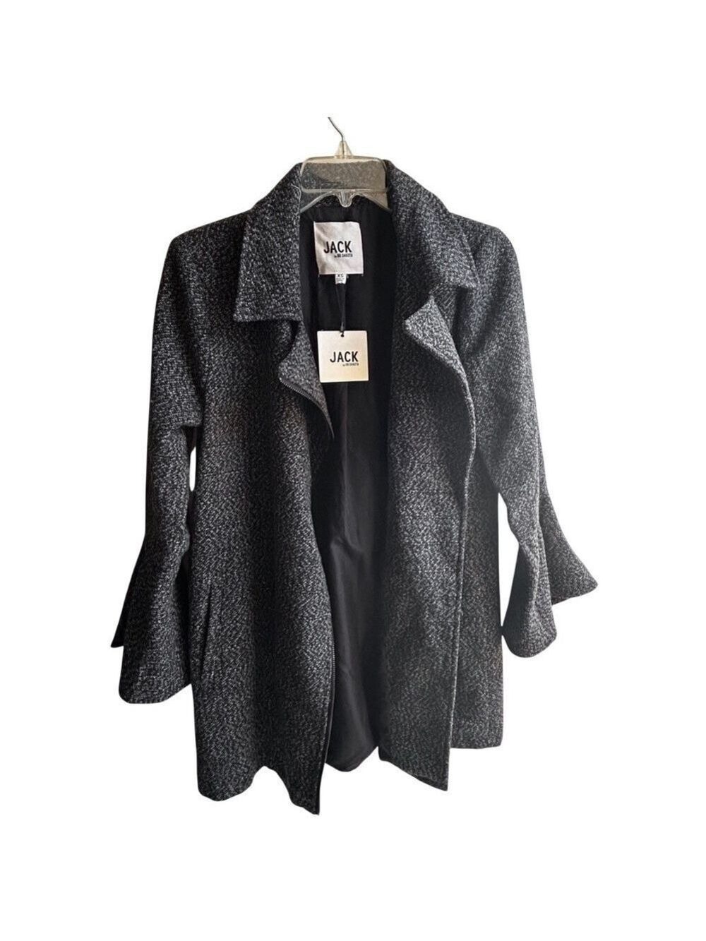 NWT JACK by BB DAKOTA ZipperFront Flare Sleeve Coat XS